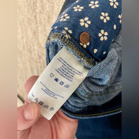 Women’s Size 32 Lands End Pin Straight Canvas Denim Jeans - Picture 5 of 6